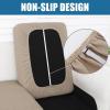 imageSmiry Waterproof Couch Cushion Covers Stretch Jacquard Thick Sofa Cushion Covers Washable Seat Slipcover Elastic Furniture Protector for Pets Kid 3PC GreyCamel