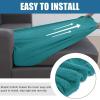 imageSmiry Waterproof Couch Cushion Covers Stretch Jacquard Thick Sofa Cushion Covers Washable Seat Slipcover Elastic Furniture Protector for Pets Kid 3PC GreyPeacock Green