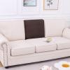 imageSmiry Waterproof Couch Cushion Covers Stretch Jacquard Thick Sofa Cushion Covers Washable Seat Slipcover Elastic Furniture Protector for Pets Kid 3PC GreyChocolate