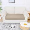 imageSmiry Waterproof Couch Cushion Covers Stretch Jacquard Thick Sofa Cushion Covers Washable Seat Slipcover Elastic Furniture Protector for Pets Kid 3PC GreyCamel