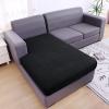 imageSmiry Waterproof Couch Cushion Covers Stretch Jacquard Thick Sofa Cushion Covers Washable Seat Slipcover Elastic Furniture Protector for Pets Kid 3PC GreyBlack
