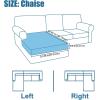 imageSmiry Waterproof Couch Cushion Covers Stretch Jacquard Thick Sofa Cushion Covers Washable Seat Slipcover Elastic Furniture Protector for Pets Kid 3PC GreyNavy