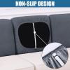imageSmiry Waterproof Couch Cushion Covers Stretch Jacquard Thick Sofa Cushion Covers Washable Seat Slipcover Elastic Furniture Protector for Pets Kid 3PC GreyGrey