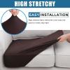 imageSmiry Waterproof Couch Cushion Covers Stretch Washable Sofa Cushion Cover Soft Sofa Slipcover Elastic NonSlip Furniture Protector for Pets Kid 3 Pack ChocolateChocolate