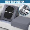 imageSmiry Waterproof Couch Cushion Covers Stretch Washable Sofa Cushion Cover Soft Sofa Slipcover Elastic NonSlip Furniture Protector for Pets Kid 3 Pack ChocolateGrey