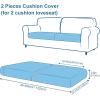 imageSmiry Waterproof Couch Cushion Covers Stretch Washable Sofa Cushion Cover Soft Sofa Slipcover Elastic NonSlip Furniture Protector for Pets Kid 3 Pack ChocolateDark Grey