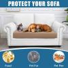 imageSmiry Waterproof Couch Cushion Covers Stretch Washable Sofa Cushion Cover Soft Sofa Slipcover Elastic NonSlip Furniture Protector for Pets Kid 3 Pack ChocolateCamel