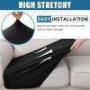 imageSmiry Waterproof Couch Cushion Covers Stretch Washable Sofa Cushion Cover Soft Sofa Slipcover Elastic NonSlip Furniture Protector for Pets Kid 3 Pack ChocolateBlack