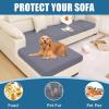 imageSmiry Waterproof Couch Cushion Covers Stretch Washable Sofa Cushion Cover Soft Sofa Slipcover Elastic NonSlip Furniture Protector for Pets Kid 3 Pack ChocolateGrey