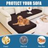 imageSmiry Waterproof Couch Cushion Covers Stretch Washable Sofa Cushion Cover Soft Sofa Slipcover Elastic NonSlip Furniture Protector for Pets Kid 3 Pack ChocolateChocolate
