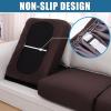 imageSmiry Waterproof Couch Cushion Covers Stretch Washable Sofa Cushion Cover Soft Sofa Slipcover Elastic NonSlip Furniture Protector for Pets Kid 3 Pack ChocolateChocolate