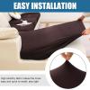imageSmiry Waterproof Couch Cushion Covers Stretch Washable Sofa Cushion Cover Soft Sofa Slipcover Elastic NonSlip Furniture Protector for Pets Kid 3 Pack ChocolateChocolate