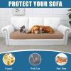 imageSmiry Waterproof Couch Cushion Covers Stretch Washable Sofa Cushion Cover Soft Sofa Slipcover Elastic NonSlip Furniture Protector for Pets Kid 3 Pack ChocolateCamel