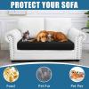imageSmiry Waterproof Couch Cushion Covers Stretch Washable Sofa Cushion Cover Soft Sofa Slipcover Elastic NonSlip Furniture Protector for Pets Kid 3 Pack ChocolateBlack