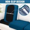 imageSmiry Waterproof Couch Cushion Covers Stretch Washable Sofa Cushion Cover Soft Sofa Slipcover Elastic NonSlip Furniture Protector for Pets Kid 3 Pack ChocolateDeep Teal