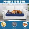 imageSmiry Waterproof Couch Cushion Covers Stretch Washable Sofa Cushion Cover Soft Sofa Slipcover Elastic NonSlip Furniture Protector for Pets Kid 3 Pack ChocolateNavy