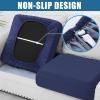 imageSmiry Waterproof Couch Cushion Covers Stretch Washable Sofa Cushion Cover Soft Sofa Slipcover Elastic NonSlip Furniture Protector for Pets Kid 3 Pack ChocolateNavy
