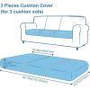 imageSmiry Waterproof Couch Cushion Covers Stretch Washable Sofa Cushion Cover Soft Sofa Slipcover Elastic NonSlip Furniture Protector for Pets Kid 3 Pack ChocolateBlack
