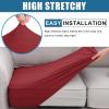 imageSmiry Waterproof Couch Cushion Covers Stretch Washable Sofa Cushion Cover Soft Sofa Slipcover Elastic NonSlip Furniture Protector for Pets Kid 3 Pack ChocolateWine Red