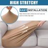 imageSmiry Waterproof Couch Cushion Covers Stretch Washable Sofa Cushion Cover Soft Sofa Slipcover Elastic NonSlip Furniture Protector for Pets Kid 3 Pack ChocolateCamel