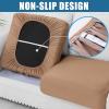 imageSmiry Waterproof Couch Cushion Covers Stretch Washable Sofa Cushion Cover Soft Sofa Slipcover Elastic NonSlip Furniture Protector for Pets Kid 3 Pack ChocolateCamel