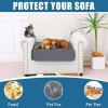 imageSmiry Waterproof Couch Cushion Covers Stretch Washable Sofa Cushion Cover Soft Sofa Slipcover Elastic NonSlip Furniture Protector for Pets Kid 3 Pack ChocolateDark Grey