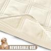 imageSmiry Waterproof Dog Bed Cover Blanket 30x70 Soft Reversible Pet Blanket Washable Leakproof Cats Dogs Couch Cover for Sofa Couch Furniture CamelBeigeBeigeBeige