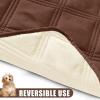 imageSmiry Waterproof Dog Bed Cover Blanket 30x70 Soft Reversible Pet Blanket Washable Leakproof Cats Dogs Couch Cover for Sofa Couch Furniture CamelBeigeBrownBeige