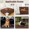 imageSmiry Waterproof Dog Bed Cover Blanket 30x70 Soft Reversible Pet Blanket Washable Leakproof Cats Dogs Couch Cover for Sofa Couch Furniture CamelBeigeBrownBrown