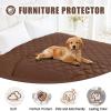imageSmiry Waterproof Dog Bed Cover Blanket 30x70 Soft Reversible Pet Blanket Washable Leakproof Cats Dogs Couch Cover for Sofa Couch Furniture CamelBeigeBrownBrown