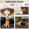 imageSmiry Waterproof Dog Bed Cover Blanket 30x70 Soft Reversible Pet Blanket Washable Leakproof Cats Dogs Couch Cover for Sofa Couch Furniture CamelBeigeBrownBeige