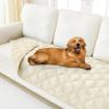 imageSmiry Waterproof Dog Bed Cover Blanket 30x70 Soft Reversible Pet Blanket Washable Leakproof Cats Dogs Couch Cover for Sofa Couch Furniture CamelBeigeBeigeBeige