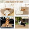 imageSmiry Waterproof Dog Bed Cover Blanket 30x70 Soft Reversible Pet Blanket Washable Leakproof Cats Dogs Couch Cover for Sofa Couch Furniture CamelBeigeCamelBeige