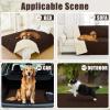 imageSmiry Waterproof Dog Bed Cover Blanket 30x70 Soft Reversible Pet Blanket Washable Leakproof Cats Dogs Couch Cover for Sofa Couch Furniture CamelBeigeChocolateBeige