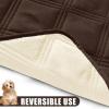 imageSmiry Waterproof Dog Bed Cover Blanket 30x70 Soft Reversible Pet Blanket Washable Leakproof Cats Dogs Couch Cover for Sofa Couch Furniture CamelBeigeChocolateBeige