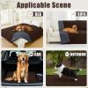 imageSmiry Waterproof Dog Bed Cover Blanket 30x70 Soft Reversible Pet Blanket Washable Leakproof Cats Dogs Couch Cover for Sofa Couch Furniture CamelBeigeChocolateDark Grey