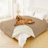 imageSmiry Waterproof Dog Bed Cover Blanket 30x70 Soft Reversible Pet Blanket Washable Leakproof Cats Dogs Couch Cover for Sofa Couch Furniture CamelBeigeCamelBeige