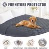 imageSmiry Waterproof Dog Bed Cover Blanket 30x70 Soft Reversible Pet Blanket Washable Leakproof Cats Dogs Couch Cover for Sofa Couch Furniture CamelBeigeDark GreyDark Grey