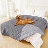 imageSmiry Waterproof Dog Bed Cover Blanket 30x70 Soft Reversible Pet Blanket Washable Leakproof Cats Dogs Couch Cover for Sofa Couch Furniture CamelBeigeGreyLight Grey