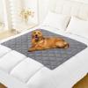 imageSmiry Waterproof Dog Bed Cover Blanket 30x70 Soft Reversible Pet Blanket Washable Leakproof Cats Dogs Couch Cover for Sofa Couch Furniture CamelBeigeGreyLight Grey