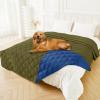 imageSmiry Waterproof Dog Bed Cover Blanket 30x70 Soft Reversible Pet Blanket Washable Leakproof Cats Dogs Couch Cover for Sofa Couch Furniture CamelBeigeGreenNavy