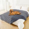 imageSmiry Waterproof Dog Bed Cover Blanket 30x70 Soft Reversible Pet Blanket Washable Leakproof Cats Dogs Couch Cover for Sofa Couch Furniture CamelBeigeGreyDark Grey