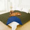 imageSmiry Waterproof Dog Bed Cover Blanket 30x70 Soft Reversible Pet Blanket Washable Leakproof Cats Dogs Couch Cover for Sofa Couch Furniture CamelBeigeGreenNavy