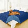 imageSmiry Waterproof Dog Bed Cover Blanket 30x70 Soft Reversible Pet Blanket Washable Leakproof Cats Dogs Couch Cover for Sofa Couch Furniture CamelBeigeNavyBlue