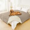 imageSmiry Waterproof Dog Bed Cover Blanket 30x70 Soft Reversible Pet Blanket Washable Leakproof Cats Dogs Couch Cover for Sofa Couch Furniture CamelBeigeTaupeBeige