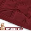 imageSmiry Waterproof Dog Bed Cover Blanket 30x70 Soft Reversible Pet Blanket Washable Leakproof Cats Dogs Couch Cover for Sofa Couch Furniture CamelBeigeWine RedWine Red