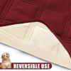 imageSmiry Waterproof Dog Bed Cover Blanket 30x70 Soft Reversible Pet Blanket Washable Leakproof Cats Dogs Couch Cover for Sofa Couch Furniture CamelBeigeWine RedBeige