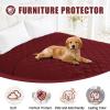 imageSmiry Waterproof Dog Bed Cover Blanket 30x70 Soft Reversible Pet Blanket Washable Leakproof Cats Dogs Couch Cover for Sofa Couch Furniture CamelBeigeWine RedWine Red