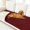 imageSmiry Waterproof Dog Bed Cover Blanket 30x70 Soft Reversible Pet Blanket Washable Leakproof Cats Dogs Couch Cover for Sofa Couch Furniture CamelBeigeWine RedBeige