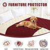 imageSmiry Waterproof Dog Bed Cover Blanket 30x70 Soft Reversible Pet Blanket Washable Leakproof Cats Dogs Couch Cover for Sofa Couch Furniture CamelBeigeWine RedBeige
